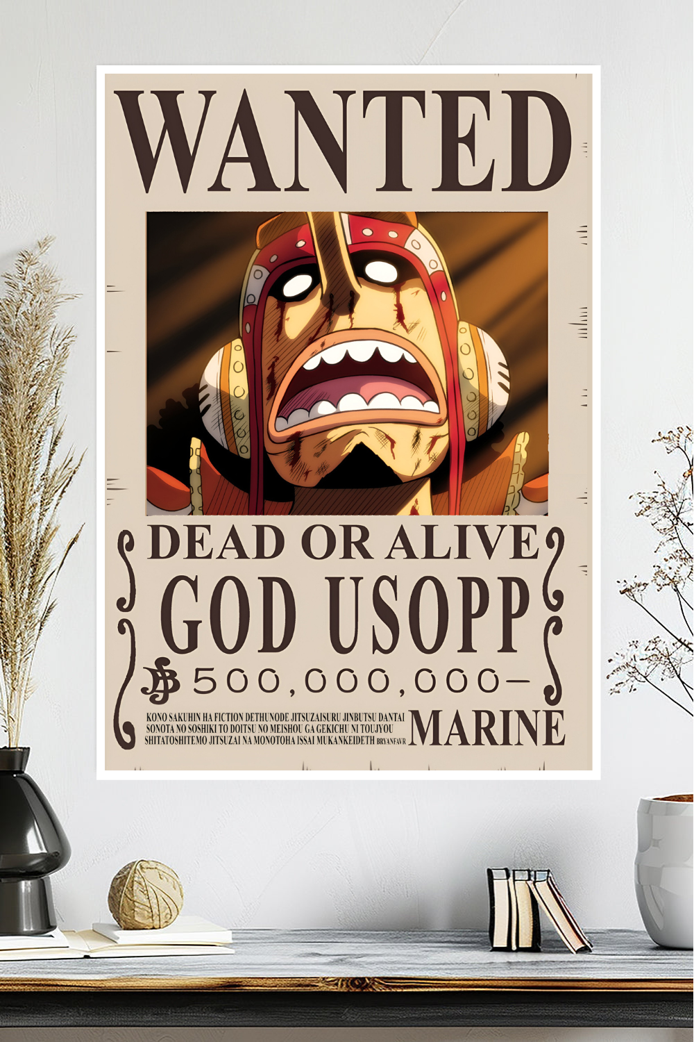 One Piece | God Usopp | Wanted Poster | Anime Poster