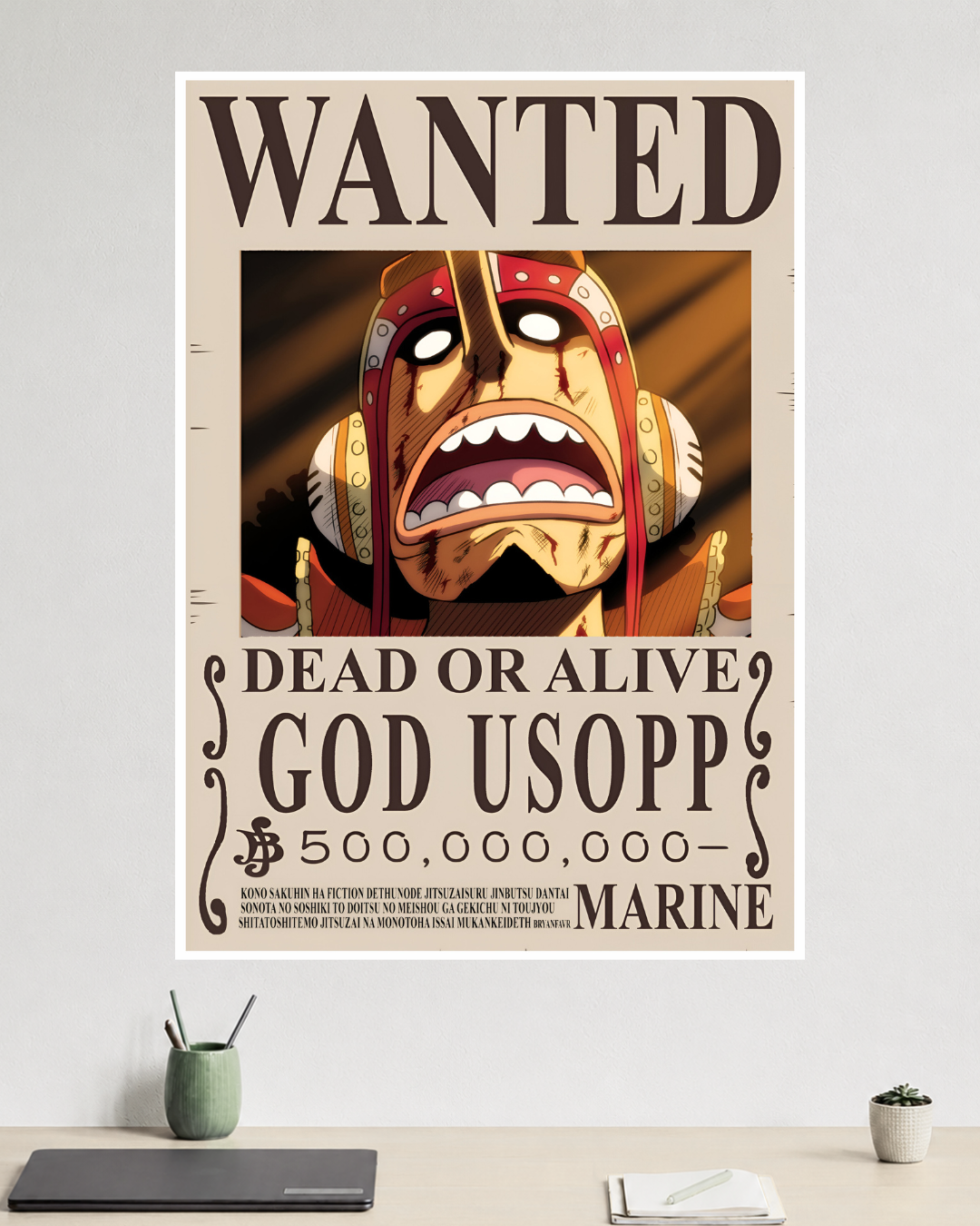 One Piece | God Usopp | Wanted Poster | Anime Poster